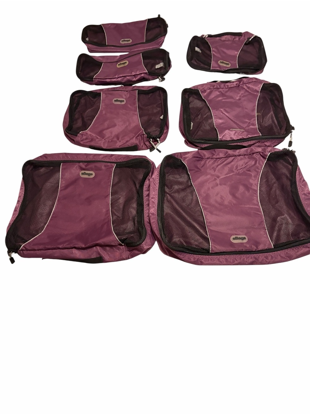 eBags Eggplant color Packing Cube 7Set - Purple Travel Organizers